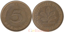 ФРГ. 5 пфеннигов 1991 год. (A)