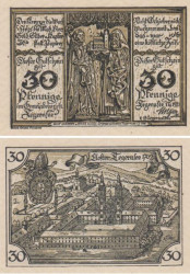 Бона. Германия. Тегернзе 30 пфеннигов 1921 год. Нотгельд. (XF)