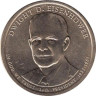  США. 1 доллар 2015 год. 34-й президент Дуайт Эйзенхауэр (1953–1961). (D) 
