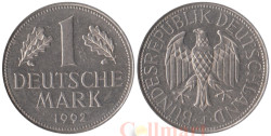 Германия (ФРГ). 1 марка 1992 год. Герб. (J)