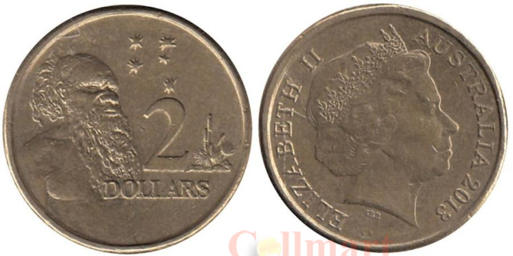  Австралия. 2 доллара 2013 год. Абориген. 