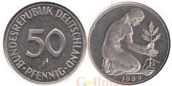 ФРГ. 50 пфеннигов 1989 год. (F)