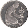 ФРГ. 50 пфеннигов 1989 год. (F) 