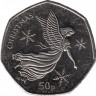  Остров Мэн. 50 пенсов 2012 год. Рождество. 
