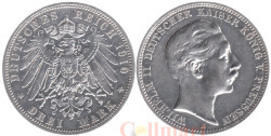 Германская империя. 3 марки 1910 год. Пруссия. Вильгельм II.