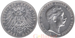 Германская империя. Пруссия. 3 марки 1910 год. Вильгельм II.