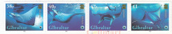Сцепка марок. Гибралтар. Всемирный фонд природы (WWF): Виды, находящиеся под угрозой исчезновения. 4 марки.