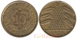 Веймарская республика. 10 рейхспфеннигов 1935 год. (J)