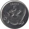  Кирибати. 5 центов 1979 год. Геккон. (магнитная) 