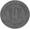  Франция. Торговая палата Леро. 10 сантимов 1917 год. Виноградная гроздь. (токен) 