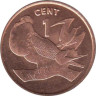  Кирибати. 1 цент 1992 год. Птица фрегат. (магнитная) 