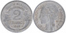  Франция. 2 франка 1948 год. Тип Морлон. Марианна. (B) 