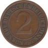  Веймарская республика. 2 рентенпфеннига 1924 год. (J) 