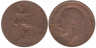 Великобритания. 1/2 пенни 1917 год. Король Георг V. 