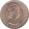  Ямайка. 1/2 пенни 1966 год. Королева Елизавета II. 