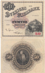 Бона. Швеция 50 крон 1959 год. (F)