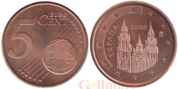 Испания. 5 евроцентов 2009 год.