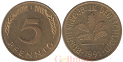 ФРГ. 5 пфеннигов 1991 год. (J)
