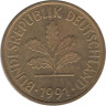  ФРГ. 5 пфеннигов 1991 год. (J) 
