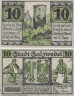  Бона. Германия. Зальцведель 10 пфеннигов 1921 год. Нотгельд. (XF) 