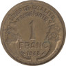  Франция. 1 франк 1938 год. Тип Морлон. Марианна. 