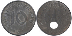 Германия - Третий рейх. 10 рейхспфеннигов 1943 год. (A)