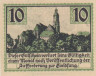  Бона. Германия. Каменц 10 пфеннигов 1921 год. Нотгельд. (XF) 