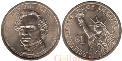 США. 1 доллар 2010 год. 14-й президент  Франклин Пирс (1853-1857). (D)