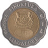  Сингапур. 5 долларов 2000 год. Рубеж тысячелетия. 