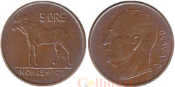 Норвегия. 5 эре 1973 год. Лось.