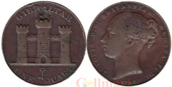 Гибралтар. 1 кварт 1842 год. Королева Виктория.
