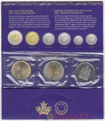 Канада. Набор монет 2023 год. Правление Елизаветы II. Коллекционный выпуск. (6 штук, в буклете)