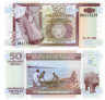  Бона. Бурунди 50 франков 2006 год. Мужчина в каноэ. Рыбаки и бегемот. 