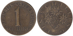 Австрия. 1 шиллинг 1960 год.
