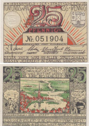 Бона. Германия. Шлезвиг 25 пфеннигов 1921 год. Нотгельд. (XF)