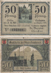 Бона. Германия. Куксхафен 50 пфеннигов 1919 год. Нотгельд. (F)