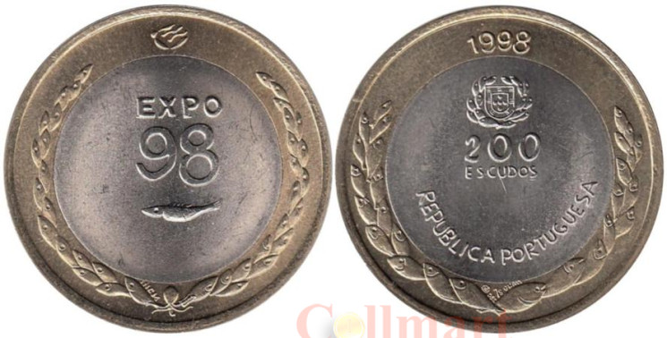  Португалия. 200 эскудо 1998 год. Международный год океана - ЭКСПО, 1998. 