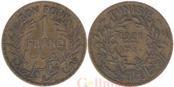Тунис. 1 франк 1921 год. Bon Pour.