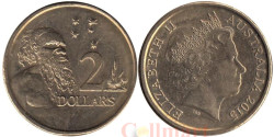 Австралия. 2 доллара 2015 год. Абориген.