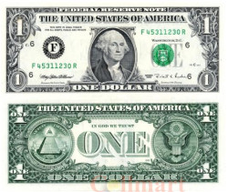 Бона. США 1 доллар 1995 год. Джордж Вашингтон. (XF)