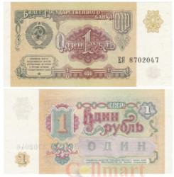 Бона. 1 рубль 1991 год. СССР. (Пресс)
