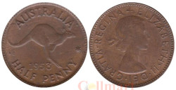 Австралия. 1/2 пенни 1953 год. Кенгуру.