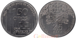 Португалия. 2,5 евро 2013 год. 150 лет Португальскому Красному Кресту.