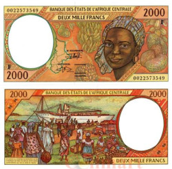 Бона. Центральная Африка, ЦАР (литера F) 2000 франков 2000 год. Тропические фрукты. P-303Fg (Пресс)