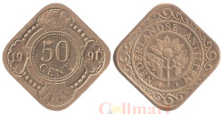 Нидерландские Антильские острова. 50 центов 1991 год. Апельсин.