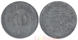 Германия. Кемптен. 10 пфеннигов 1917 год. Нотгельд.