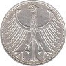  Германия (ФРГ). 5 марок 1972 год. ("J" - Гамбург) 