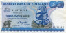  Бона. Зимбабве 2 доллара 1980 год. Тигровая рыба. (VF) 