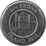  Исландия. 1 крона 2011 год. Треска. 