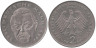  ФРГ. 2 марки 1994 год. Людвиг Эрхард, 40 лет Федеративной Республике (1948-1988). (F) 